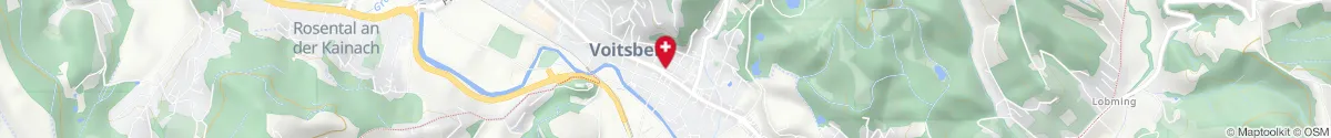 Kartendarstellung des Standorts für Rathaus-Apotheke in 8570 Voitsberg